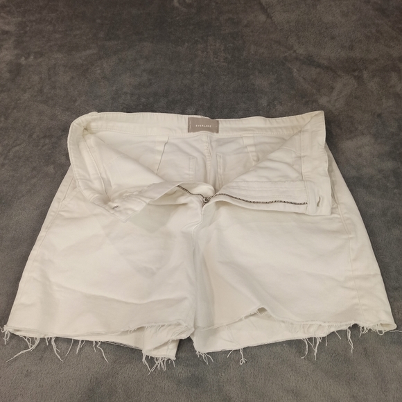 Everlane Moms Premium Button Fly Denim Jean Shorts Cut Off Wome Size 14 - Picture 6 of 16